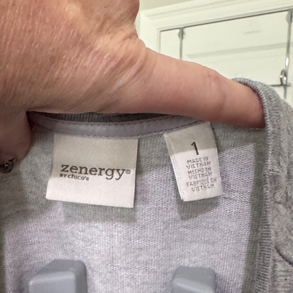 Chico's Zenergy Light Gray Mini Dress - Picture 2 of 8